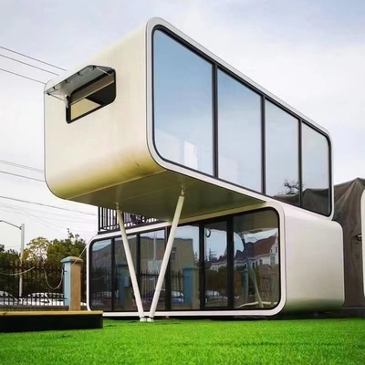 ภายนอก Prefab House อาศัยและทํางาน Apple Cabin Design Office Pod